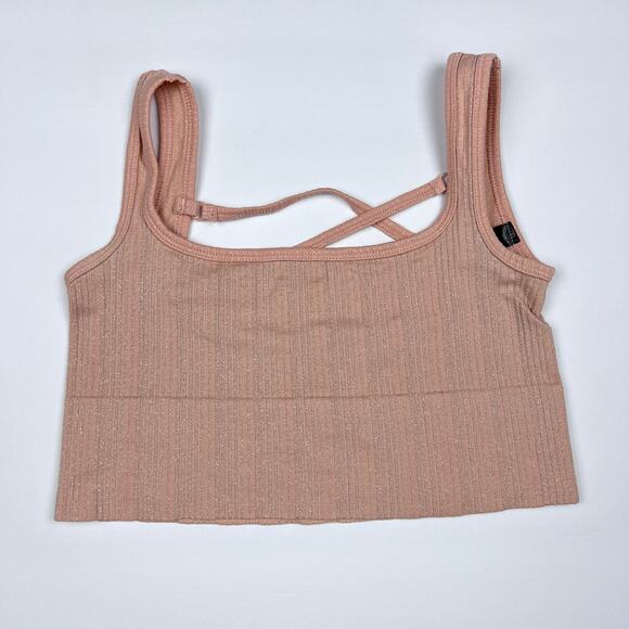 Out From Under Bralette Seamless Pink Metallic Coquette Lounge Balletcore Pastel - Picture 1 of 6